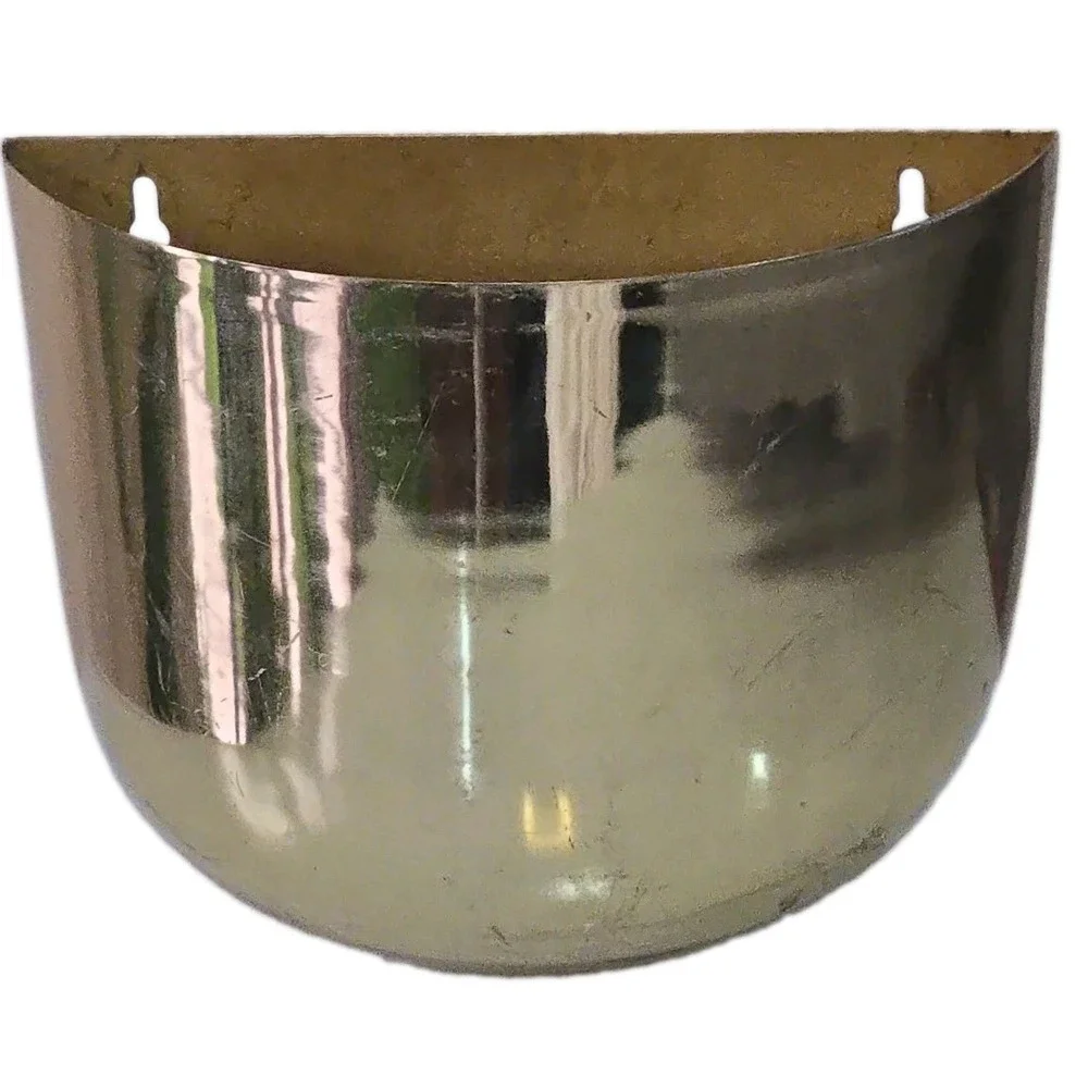 Vintage Brass Wall Pocket Planter Half Moon Hanging Flower Vase Mid Century